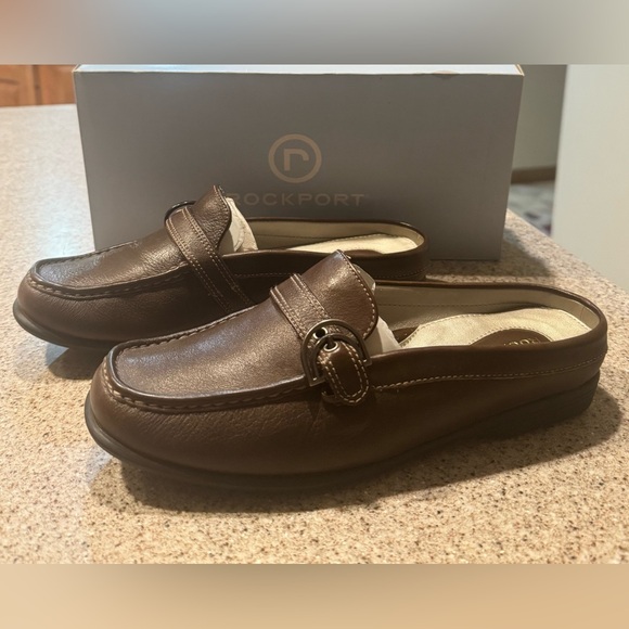 New Women’s Rockport Leather Mules Shoes Loafers Size 6.5 NIB - Picture 4 of 8